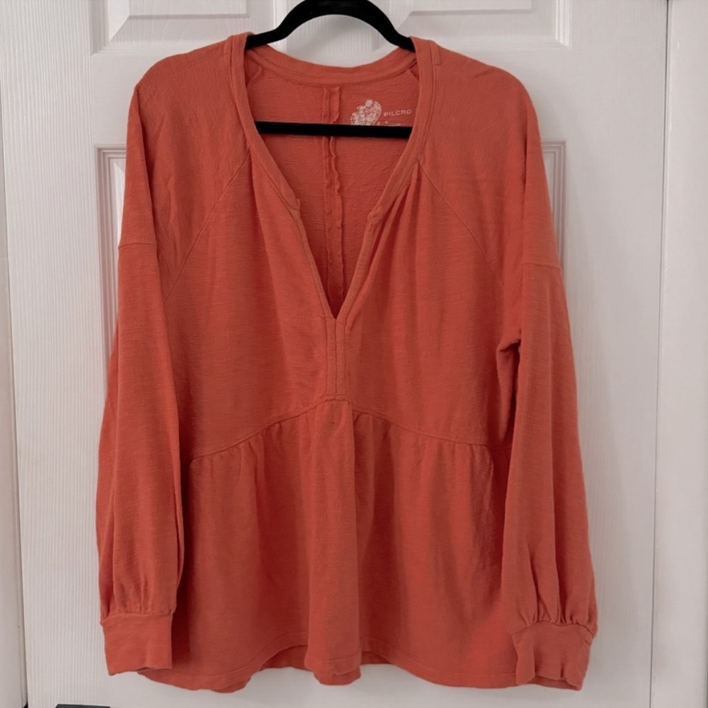 Anthropologie Pilcro Long Sleeve Babydoll Top